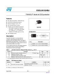 Datasheet ESDLIN1524BJ manufacturer STMicroelectronics