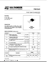 Datasheet F0810MH manufacturer STMicroelectronics