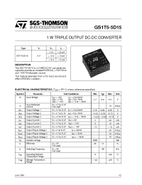Datasheet GS1T5-5D15 manufacturer STMicroelectronics