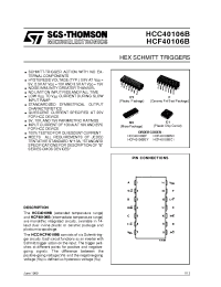 Datasheet HCC40106B manufacturer STMicroelectronics