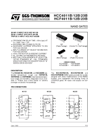 Datasheet HCC4011BF manufacturer STMicroelectronics