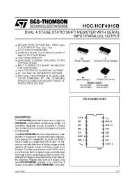 Datasheet HCC4015BF manufacturer STMicroelectronics