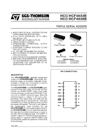 Datasheet HCC4032BM1 manufacturer STMicroelectronics