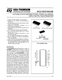 Datasheet HCC4034BF manufacturer STMicroelectronics