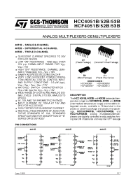 Datasheet HCC4051BEY manufacturer STMicroelectronics