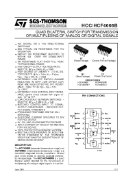 Datasheet HCC4066BF manufacturer STMicroelectronics