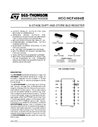 Datasheet HCC4094BF manufacturer STMicroelectronics
