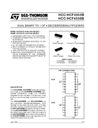 Datasheet HCC4556B manufacturer STMicroelectronics