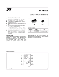 Datasheet HCF4002M013TR manufacturer STMicroelectronics