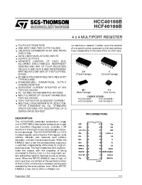 Datasheet HCF40108B manufacturer STMicroelectronics
