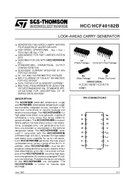 Datasheet HCF40182BM1 manufacturer STMicroelectronics