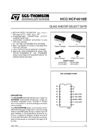 Datasheet HCF4019BC1 manufacturer STMicroelectronics