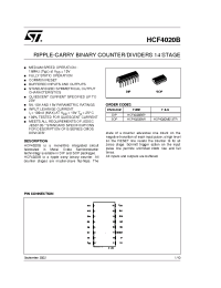 Datasheet HCF4020 manufacturer STMicroelectronics