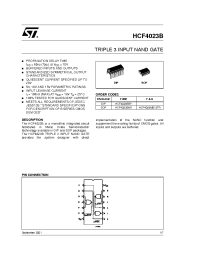 Datasheet HCF4023 manufacturer STMicroelectronics