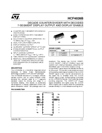 Datasheet HCF4026M013TR manufacturer STMicroelectronics