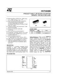 Datasheet HCF4029 manufacturer STMicroelectronics