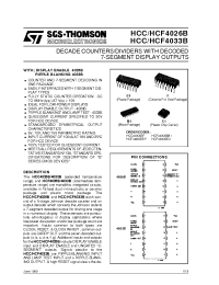 Datasheet HCF4033BM1 производства STMicroelectronics