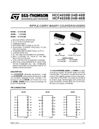 Datasheet HCF4040BEY manufacturer STMicroelectronics
