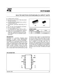 Datasheet HCF4048M013TR manufacturer STMicroelectronics