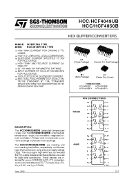 Datasheet HCF4049UBEY производства STMicroelectronics