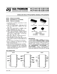 Datasheet HCF4051BC1 manufacturer STMicroelectronics