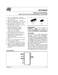 Datasheet HCF4051M013TR manufacturer STMicroelectronics