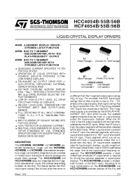 Datasheet HCF4054BF manufacturer STMicroelectronics