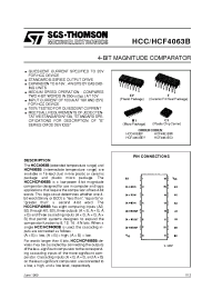 Datasheet HCF4063 manufacturer STMicroelectronics