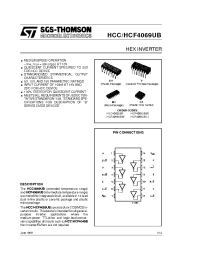 Datasheet HCF4069UBC1 manufacturer STMicroelectronics
