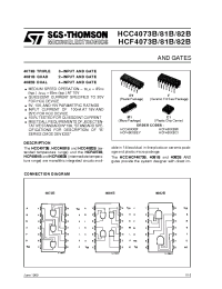 Datasheet HCF4081BC1 manufacturer STMicroelectronics