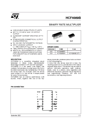 Datasheet HCF4089BM1 manufacturer STMicroelectronics