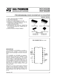 Datasheet HCF4522BEY производства STMicroelectronics