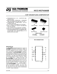 Datasheet HCF4585BM1 производства STMicroelectronics