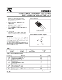 Datasheet HD1520FX manufacturer STMicroelectronics