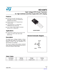 Datasheet HD1530FX manufacturer STMicroelectronics