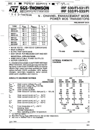 Datasheet IRF530 manufacturer STMicroelectronics