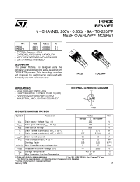 Datasheet IRF630 manufacturer STMicroelectronics