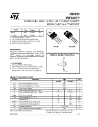 Datasheet IRF630FI manufacturer STMicroelectronics