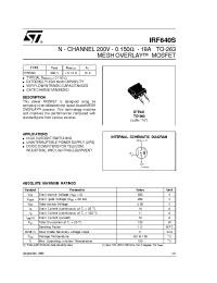 Datasheet IRF640S производства STMicroelectronics
