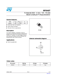 Datasheet IRF640T manufacturer STMicroelectronics