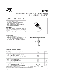 Datasheet IRF730 manufacturer STMicroelectronics