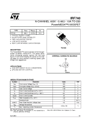 Datasheet IRF740FI manufacturer STMicroelectronics