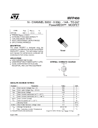 Datasheet IRFP450 manufacturer STMicroelectronics