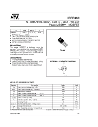 Datasheet IRFP460 manufacturer STMicroelectronics