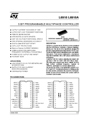 Datasheet L6918 manufacturer STMicroelectronics