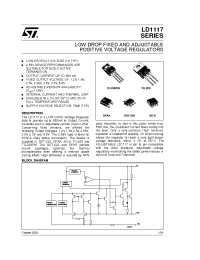 Datasheet LD1117XX18 manufacturer STMicroelectronics