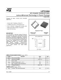 Datasheet LET21004 manufacturer STMicroelectronics
