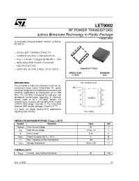 Datasheet LET9002 manufacturer STMicroelectronics