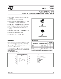 Datasheet LF151B manufacturer STMicroelectronics