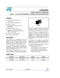Datasheet LIS2L02AL manufacturer STMicroelectronics